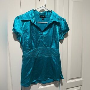 Women's Blue and Green Blouse by B wear Byer California